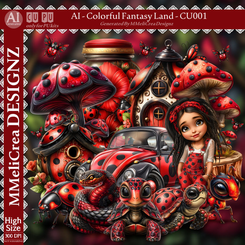 (image for) AI - Colorful Fantasy Land - CU001 (CU4PU/PNG/PACK)